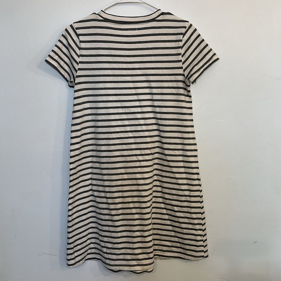 Madewell Striped Retreat Dress Black White Tee Shirt Cotton Size Extra Small XS - Picture 2 of 5